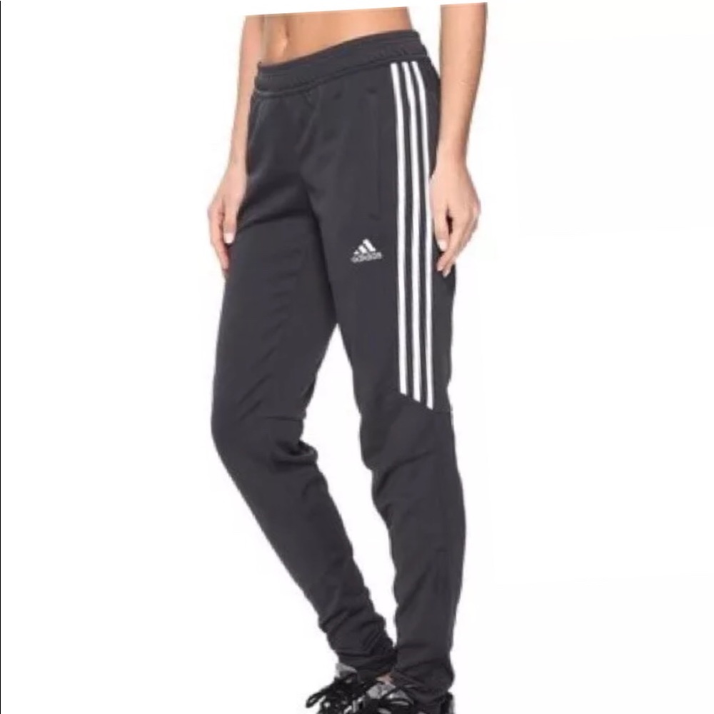 Addias Tiro 17 Grey and White Training Pants